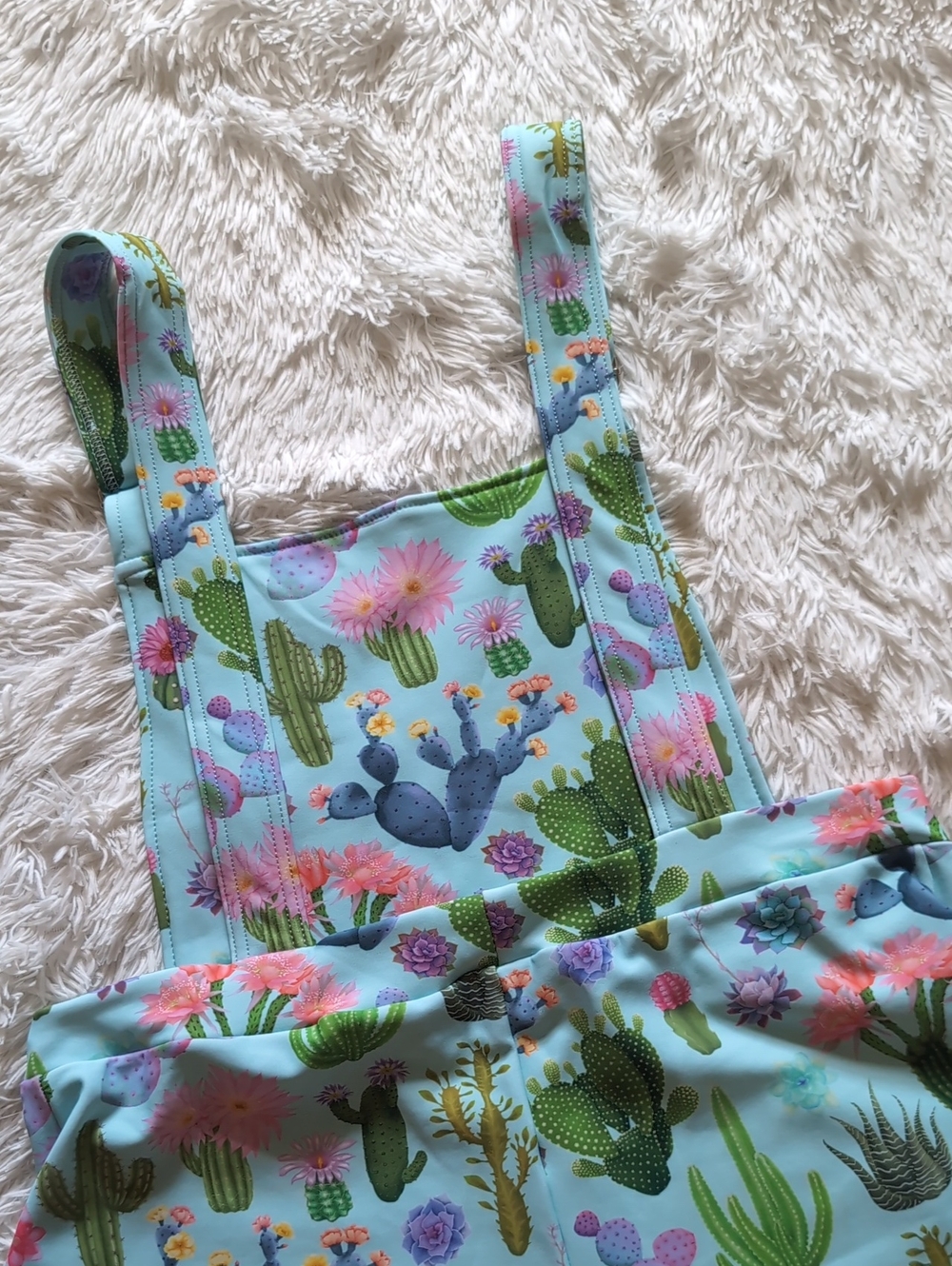 Blackmilk Crazy Plant Lady Cactus Print Short Overall Pinafore Romper XL - Picture 6 of 12